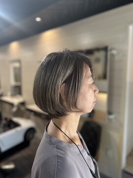 アンプヘアー 二条店(unpeu hair) 【ショートカット】白髪ぼかしハイライト/イルミナカラー