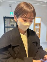 リイチ(LIICHI) マッシュショート × ブリーチ無しグレージュ ※髪質によります