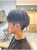 マッシュ×パーマ