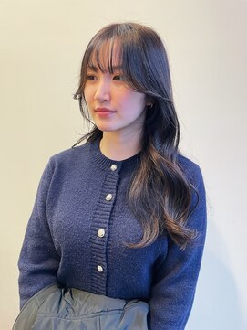 アヴァンセ サニー美容室 アッシュブラウン/巻き髪/韓国風/ロング