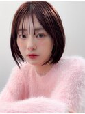 ボブ/丸みボブ/ぽつっとボブ/カシスブラウン/カシスカラー