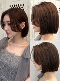 ボブ切りっぱなしボブ似合わせカット