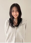 乾かすだけでキマる髪セミロングレイヤーシースルーバング