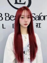 エルビービューティーサロン(LB Beauty Salon)&nbsp;抜け感レッド×美髪ストレート★　【池袋駅】