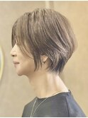 白髪ぼかし/大人ショートボブ