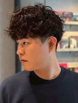 メンズサロン ブロック(Men's Salon bloc)&nbsp;ツイストスパイラルパーマ ツーブロック マッシュショート 20代