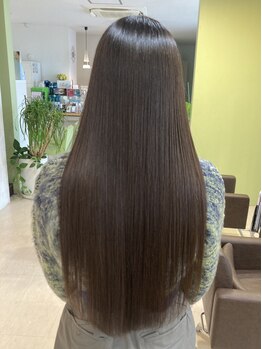 ヘアープロデュース フラックス(HAIR PRODUCE flux)の写真/fluxオリジナルの美髪に特化した一人一人に合わせた縮毛矯正でより自然でナチュラルなツヤ髪を実現☆