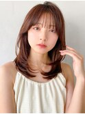 愛されシースルーバングエアリーカールフェイスフレーミング