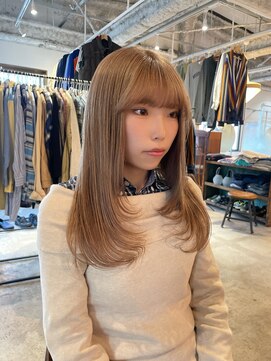 セーヌ ロク(ceine loq) milk tea beige×layer cut