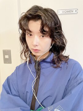 ノラキチジョウジ(NORA KICHIJOJI) ウルフパーマレイヤーカットデジタルパーマカーテンバング耳かけ