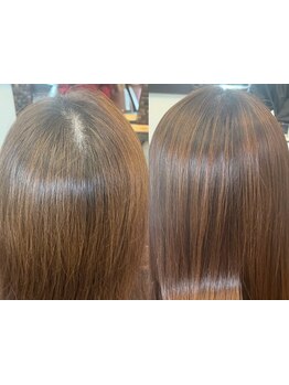 【次世代型クセ改善コームTOKIKATA】でくびれ+艶感。生え.分け目グセ/毛流/つむじ割れのコントロールが可能