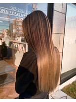アース コアフュールボーテ 諏訪店(EARTH coiffure beaute)&nbsp;オレンジベージュケアブリーチエクステ
