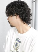 メンズミディアムウルフパーマ　名古屋駅/メンズ/パーマ
