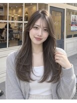 カリン ハッピーヘアライフ 長吉長原店(carin happyhairlife)&nbsp;韓国風ロングレイヤー×透明感ブラウン