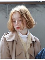 ラべリー 池袋(LOVELEY)&nbsp;グレージュ ひし形シルエット 切りっぱなしボブ エアリー