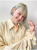 ハイトーンカラー/ダブルカラー/ペールカラー/ミニボブ/韓国