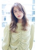 シアーカラー×かわいい小顔ロング×エアリーカール