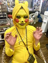 ヘアセットアップス(UP's) 人気キャラ★ハロウィンメイク★『ピカチ〇ウを完璧に実写化♪』