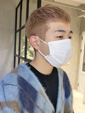 エリマ 調布(elima) ベリーショート ミルクティーベージュダブルカラー ツーブロック