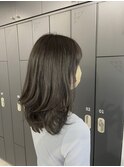 暗髪グレージュ