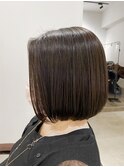 ナチュラルブローストレートで簡単まとまりボブ