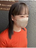 ワイドバング×フェイスフレーミング/ニュアンスカラー