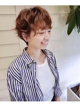 モアナ バイ ヘッドライト大宮店(Moana by HEADLIGHT) Moana【大宮】#マッシュ#パーマ#ピンクブラウン#ショート