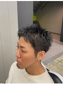 スパイキーベリーショート/ダークアッシュ/ニュアンスパーマ