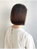 ワンレングスボブ　自由が丘　インナーカラー　髪質改善