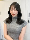 赤み除去カラー！オリーブグレージュ×ミディアムくびれ◯伊藤