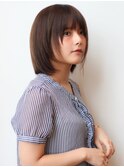 似合わせカットメルティカラーフェミニンウェーブミディアムボブ