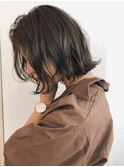 横浜西口大人ミディアムボブミディアムパーマ丸みレイヤーくびれ
