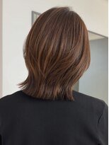 ジアン テラス(GIEN TERRASSE)&nbsp;ひし形ミディアムレイヤー/くびれヘア酸性ストレート/岸本