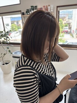 メロウ(mellow) 質感再整×シルバーベージュ