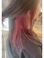 アラモア 国立(Alamoa)&nbsp;ワンレングスボブ  インナーカラーピンク