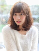 ヴィヴィ(VIVIE)&nbsp;大人可愛いエアリーミディくびれヘアブラウンベージュグレージュ