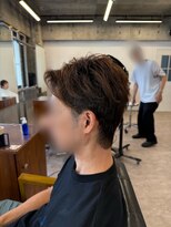 タメ(tame-)&nbsp;サーフカール/フェザーパーマ/ブルーブラック【都賀/メンズ】