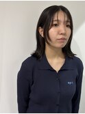透け感切りっぱなしボブ