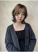 ピンクベージュ/アンブレラカラー/前髪/中央林間