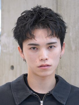 フィフス 大分(fifth) 大分ルーズパーマメンズカットルーズショートツーブロックゆるめ