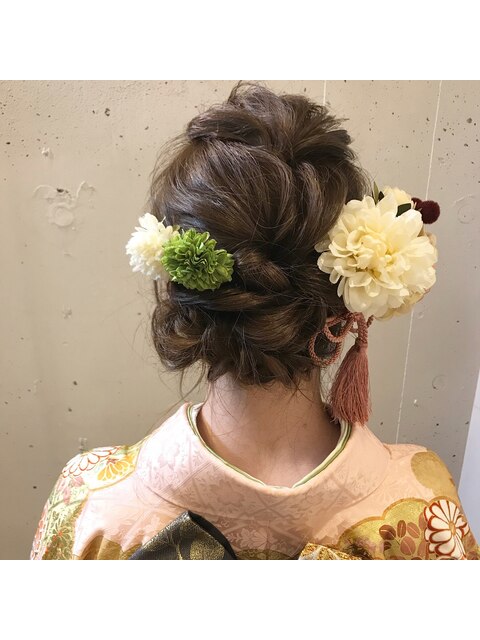 ヘアセット/ヘアアレンジ/アップスタイル/着物/成人式/卒業式