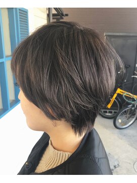 ヒマワリ(HIMAWARI) ショート 大人可愛い グレージュ バイオレット