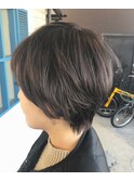 ショート 大人可愛い グレージュ バイオレット