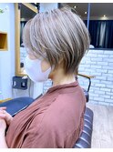 30代/40代/50代・絶壁解消・小顔前下がりショートボブ【中村】