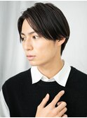 前髪長めの正統派センターパート/ビズスタイルB草加