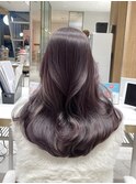レイヤーカット×ラベンダーカラー