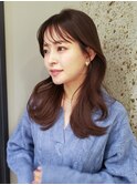 20代30代40代×前髪あり韓国ヘア×くびれミディレイヤーカット