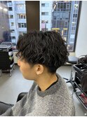 ツイストスパイラル刈り上げセンターパート