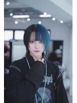 ポプルス(popls)&nbsp;中性ウルフ/メンズウルフ/ウルフカット/ツートーンカラー