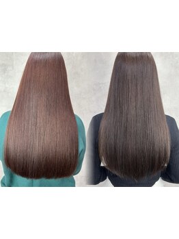 《誰もが憧れる艶髪へ導く》LUNONの髪質改善＆縮毛矯正。パサつき、クセを解消しノンストレスのまとまる髪